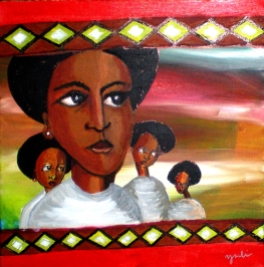 Mamma Africa: Acrylic on Canvas: 16"x12" 2010